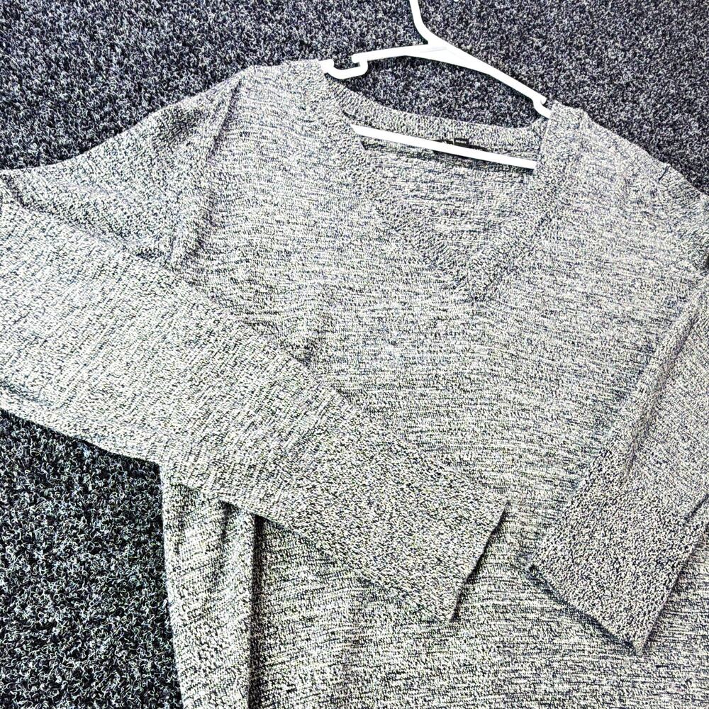 Banana Republic Mens M Gray V-Neck Pima Cotton Cashmere Knit Pullover Sweater